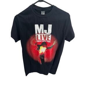 MJ Live Michael Jackson Tribute T-Shirt Black Graphic Tee Small Concert